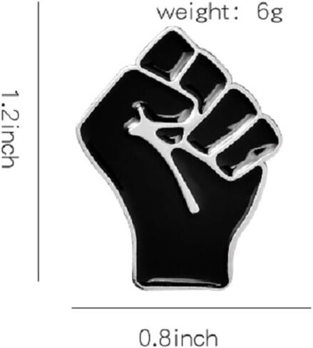 Black Lives Matter Statement Enamel Pins-Raised Fist Enamel Pin-BLM Lapel Pin-Solidarity Lapel Pin for Jackets,Backpacks,Bags,Hats in Kuwait