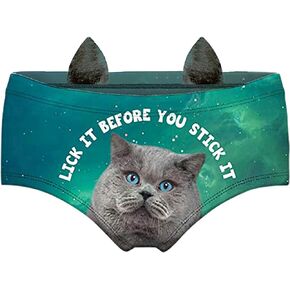 Women's Lovely Ears High elasticity Underpants Soft comfortable Low-waisted sexy Party date couple gift Ideas for her