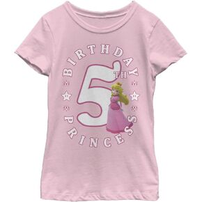 Nintendo Girl's Peach Birthday 5 T-Shirt in Saudi Arabia