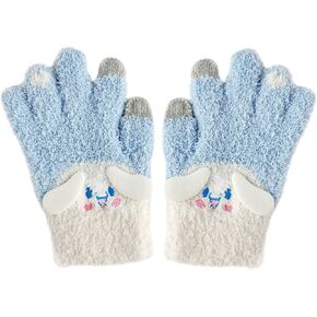 قفازات شتوية لطيفة من كويسويم بتصميم انيمي لطيف لشاشات اللمس، قفازات كاواي دافئة وناعمة ومرنة للنساء والفتيات in Kuwait