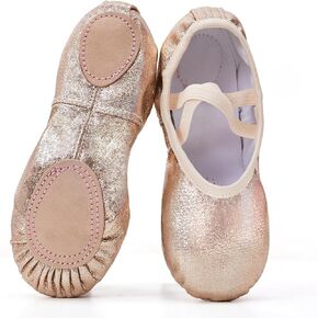 Phineein Girls Ballet Shoes for Girls Split-Sole Toddler Glitter Flats for Kids Dance in Kuwait