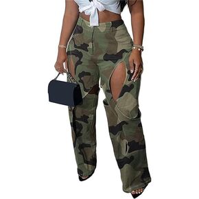 EQQZD Women Fringe Pants High Waist Tassle Side Leggings Long Pants Skinny Joggers Sweatpants