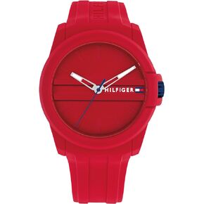 Tommy Hilfiger Casual 3H Quartz Watch - Sporty Silicone Wristwatch for Men - Water-Resistant up to 5 ATM/50 Meters - Premium Fashion for Everyday Wear - 44mm in Kuwait