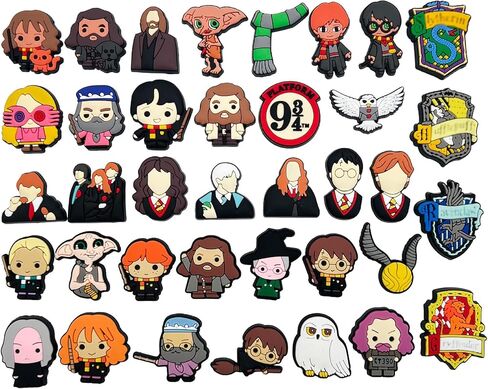 Vendysass 35 PCS Magic theme Anime Shoe Charms For Clog Shoes Decoration, Shoe Charms Gifts For Kids Boys Girls Children in Kuwait