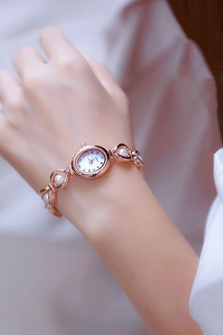 ADSBIAOYE Elegant Pearl Women's Dress Watch Fashion Oval dial Watch Gift Women's Watch Waterproof Watch in Saudi Arabia