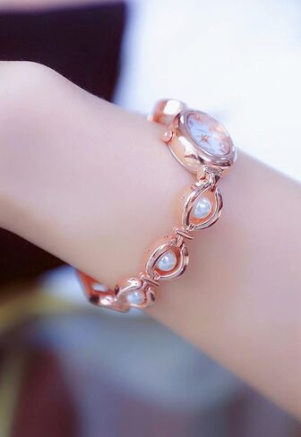 ADSBIAOYE Elegant Pearl Women's Dress Watch Fashion Oval dial Watch Gift Women's Watch Waterproof Watch in Saudi Arabia