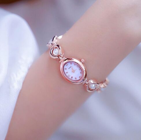 ADSBIAOYE Elegant Pearl Women's Dress Watch Fashion Oval dial Watch Gift Women's Watch Waterproof Watch in Saudi Arabia