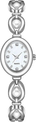 ADSBIAOYE Elegant Pearl Women's Dress Watch Fashion Oval dial Watch Gift Women's Watch Waterproof Watch in Saudi Arabia