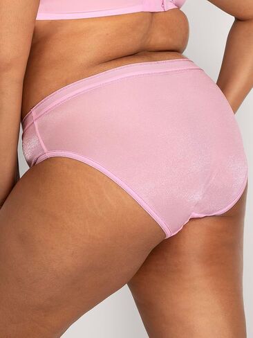 سروال داخلي نسائي قصير لامع ذو قصة عالية من Curvy Couture in Kuwait