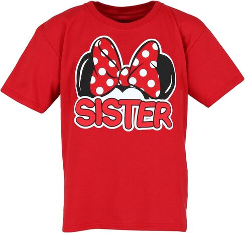 Disney Jerry Leigh Matching Family Collection Minnie Mouse Sister T-Shirt, 2T Red in Saudi Arabia