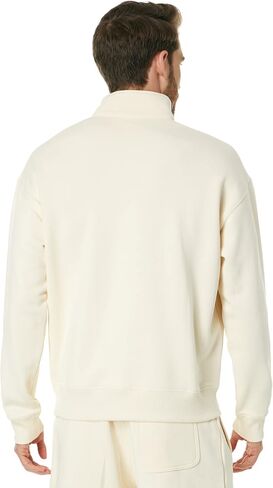 Lacoste Men's Loose Fit High-Neck Quarter Zip Sweatshirt with Front Tennis Net Graphic in Saudi Arabia