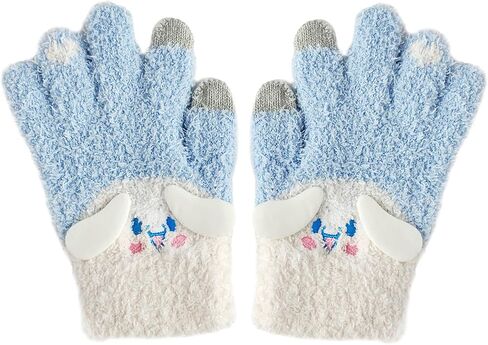 قفازات شتوية لطيفة من كويسويم بتصميم انيمي لطيف لشاشات اللمس، قفازات كاواي دافئة وناعمة ومرنة للنساء والفتيات in Kuwait