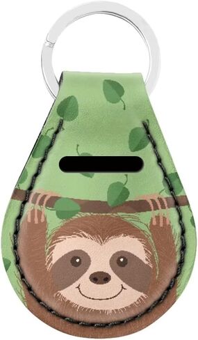 GIFTPUZZ Cute Car Key Chain for Women Men with Small Coin Holder Pocket Neoprene in Kuwait