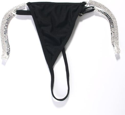 Sexy Rhinestone Waist Hip Chain Jewelry Crystal Chain Thong Rhinestone Thong Panties Bikini Body Chain Jewelry Rave G String Panties for Women and Girls in Saudi Arabia