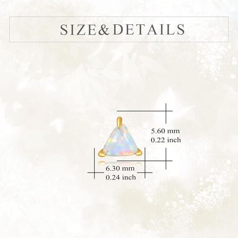 أقراط KECHO 14K ذهبية أوبال مثلثة من الذهب الصلب أوبال أقراط مجوهرات هدايا للنساء والفتيات in Kuwait