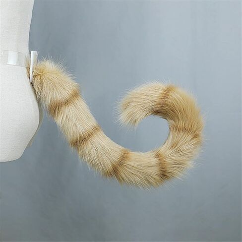 LittleLuluda Cat Ear Headband and Furry Long Tail Costume Set for Women Halloween Costumes, Neko Animal Cosplay Accessories in Kuwait