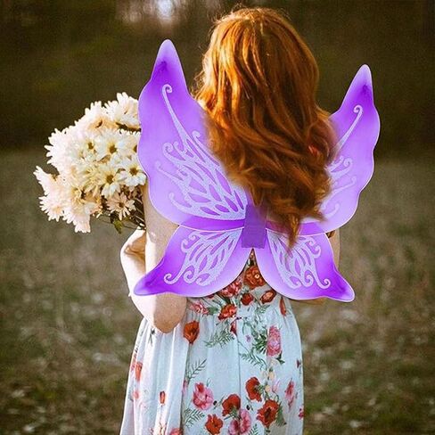 أجنحة الجنية للبالغين، أجنحة الفراشة للفتيات، أجنحة الملاك، زي الجنية للنساء في عيد الميلاد والهالوين مناسب للحفلات in Kuwait