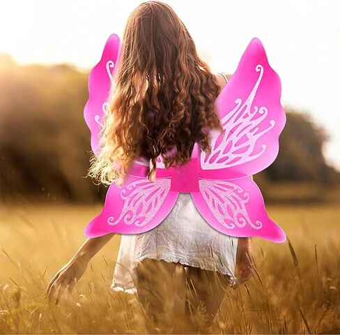 أجنحة الجنية للبالغين، أجنحة الفراشة للفتيات، أجنحة الملاك، زي الجنية للنساء في عيد الميلاد والهالوين مناسب للحفلات in Kuwait