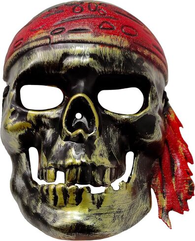KatchOn, Halloween Pirate Skeleton Mask - Realistic Pirate Mask | Pirate Skull Mask, Pirate Accessories For Men | Pirate Mask for Kids | Pirate Masks for Halloween Party | Halloween Mask for Adults in Saudi Arabia