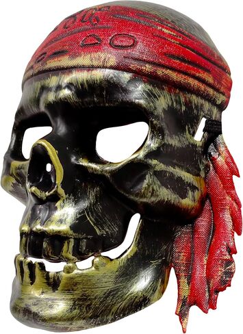 KatchOn, Halloween Pirate Skeleton Mask - Realistic Pirate Mask | Pirate Skull Mask, Pirate Accessories For Men | Pirate Mask for Kids | Pirate Masks for Halloween Party | Halloween Mask for Adults in Saudi Arabia