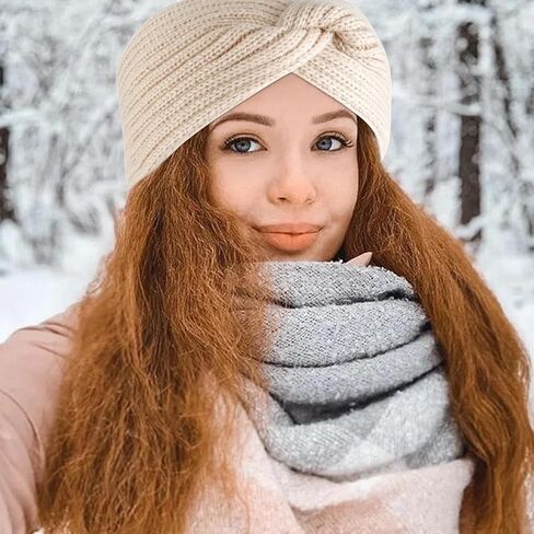 عصابات رأس شتوية من شاناكو للنساء، عصابة رأس لتدفئة الأذن للنساء، عصابة رأس شتوية متماسكة، عصابات رأس سميكة للنساء، أغطية رأس دافئة غامضة، أغطية الأذن، إكسسوارات الشتاء للنساء والفتيات، أسود كاكي in Kuwait