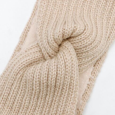 عصابات رأس شتوية من شاناكو للنساء، عصابة رأس لتدفئة الأذن للنساء، عصابة رأس شتوية متماسكة، عصابات رأس سميكة للنساء، أغطية رأس دافئة غامضة، أغطية الأذن، إكسسوارات الشتاء للنساء والفتيات، أسود كاكي in Kuwait