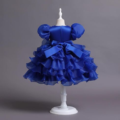 DreamHigh Little Girls Sequined Party Ball Dress Big Bow Headband Special Party Prom Dress in Saudi Arabia