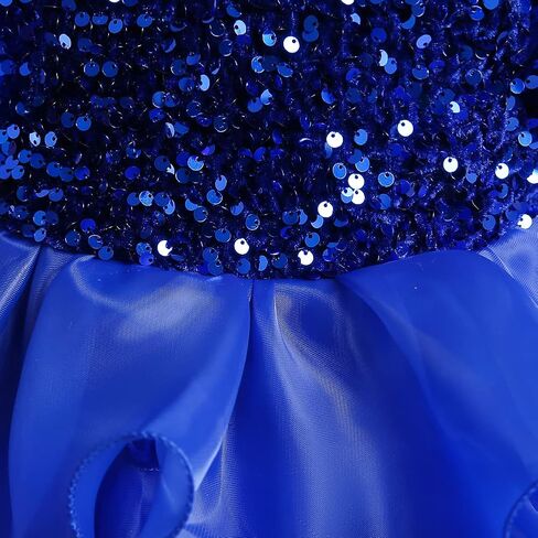 DreamHigh Little Girls Sequined Party Ball Dress Big Bow Headband Special Party Prom Dress in Saudi Arabia