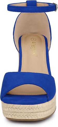 Allegra K Women's Espadrille Platform Ankle Strap Wedge Heel Sandals in Saudi Arabia