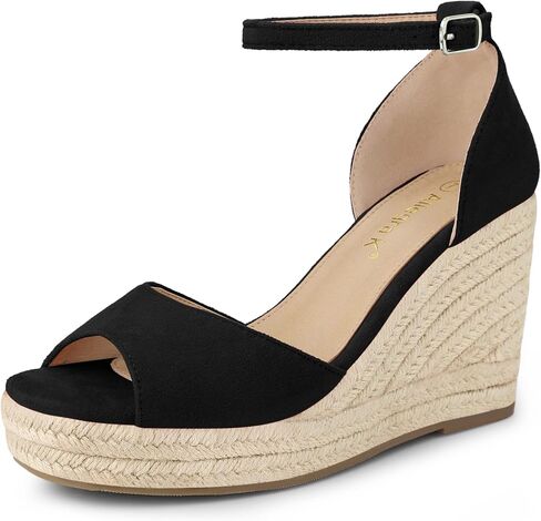 Allegra K Women's Espadrille Platform Ankle Strap Wedge Heel Sandals in Saudi Arabia