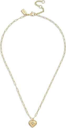 Coach Women's Iconic Heart Pendant Necklace, GOLD in Saudi Arabia