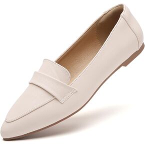 Tilocow Loafers for Womens Slip On Pointed Toe Flats Comfortable Fashion Work Business Casual Shoes