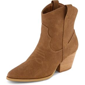 CUSHIONAIRE Women's Rocky Western boot with stitch detailing and Memory Foam padding, Wide Widths Available in Kuwait