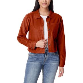 WallFlower Women's Chloe Polar Cozy Fleece Boyfriend Spring, Summer and Fall Light Shacket Jackets in Kuwait
