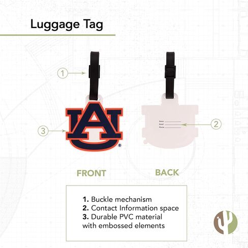 Auburn University Luggage Tag Tigers War Eagle Tags Bag (PVC Luggage Tag - Design A) in Saudi Arabia
