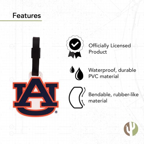 Auburn University Luggage Tag Tigers War Eagle Tags Bag (PVC Luggage Tag - Design A) in Saudi Arabia