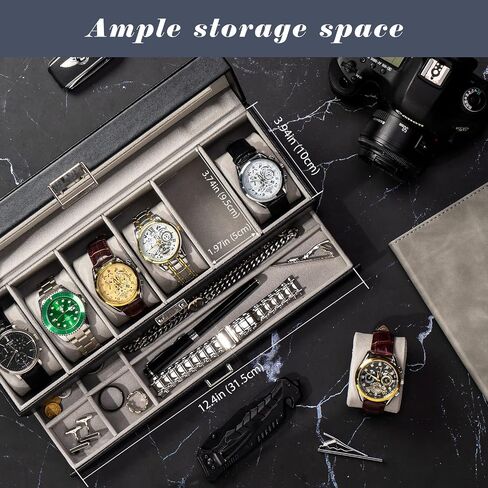 ProCase Sunglass Organizer Bundle with 6 Slots Watch Box with Drawer in Saudi Arabia
