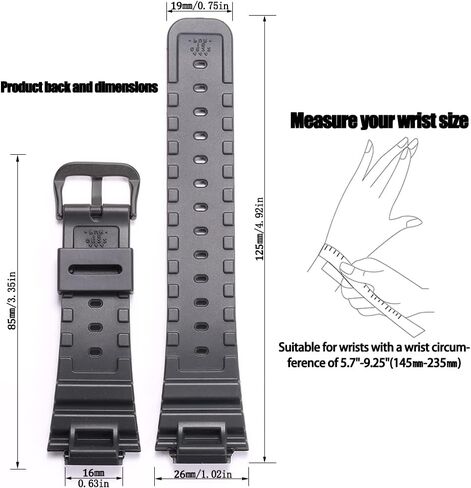MCXGL 16mm Unisex Resin Strap Compatible with G-Shock DW5600E/ GW-M5610/DW6900/GW-6900/DW-6600 Outdoor sports Rubber Watchband in Saudi Arabia