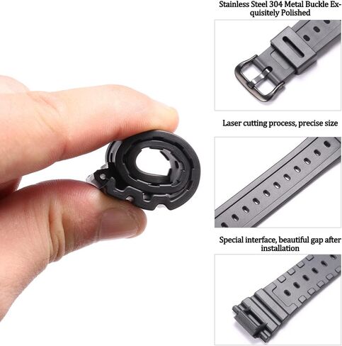 MCXGL 16mm Unisex Resin Strap Compatible with G-Shock DW5600E/ GW-M5610/DW6900/GW-6900/DW-6600 Outdoor sports Rubber Watchband in Saudi Arabia