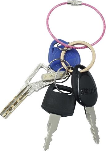 24 Pcs Durable Stainless Steel Cable Wire Key Chain - 1.5mm Thickness Key Rings for Travel, Luggage Tags, Outdoor Activities - 6 Inch Length for Easy Hanging and Security（Mix Color） in Saudi Arabia