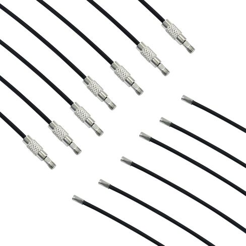 24 Pcs Durable Stainless Steel Cable Wire Key Chain - 1.5mm Thickness Key Rings for Travel, Luggage Tags, Outdoor Activities - 6 Inch Length for Easy Hanging and Security（Mix Color） in Saudi Arabia