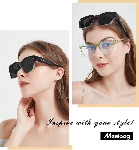 نظارات شمسية مستقطبة كبيرة الحجم من Meeloog للنساء والرجال، ظلال مربعة عصرية كبيرة الحجم لركوب القيادة MST0110 in Kuwait