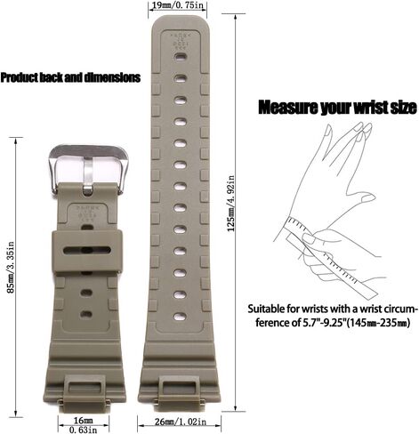 MCXGL 16mm Unisex Resin Strap Compatible with G-Shock DW5600E/ GW-M5610/DW6900/GW-6900/DW-6600 Outdoor sports Rubber Watchband in Saudi Arabia
