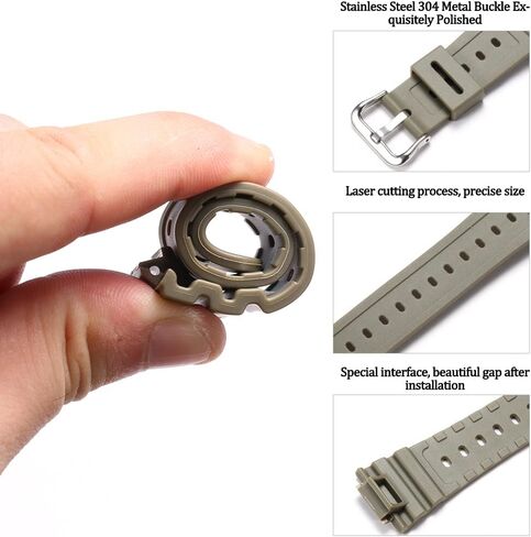 MCXGL 16mm Unisex Resin Strap Compatible with G-Shock DW5600E/ GW-M5610/DW6900/GW-6900/DW-6600 Outdoor sports Rubber Watchband in Saudi Arabia