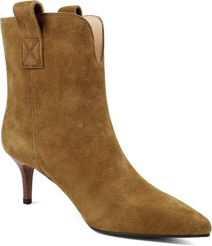 Dance&Style Women's 2.36 Inches Kitten Heels Shoes Leather Suede Ankle Boots Retro Winter Boots in Kuwait