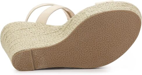 Allegra K Women's Slingback Crisscross Espadrille Wedges Heel Sandals in Saudi Arabia
