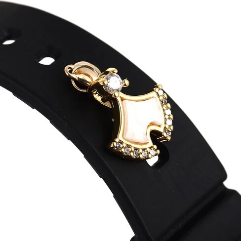 Hemobllo Silicone Watch Band Charm Rhinestone Bear Nail Studs Watch Strap Keeper DIY Watch Decor for Silicone Smartwatch Band in Saudi Arabia