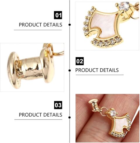 Hemobllo Silicone Watch Band Charm Rhinestone Bear Nail Studs Watch Strap Keeper DIY Watch Decor for Silicone Smartwatch Band in Saudi Arabia