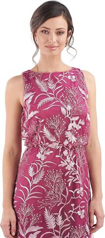 JS Collections Women's Rita Boat Neck Blouson Gown in Saudi Arabia