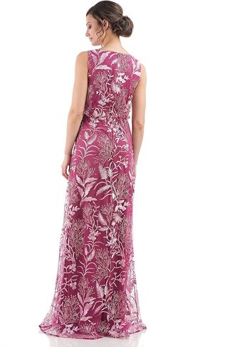 JS Collections Women's Rita Boat Neck Blouson Gown in Saudi Arabia